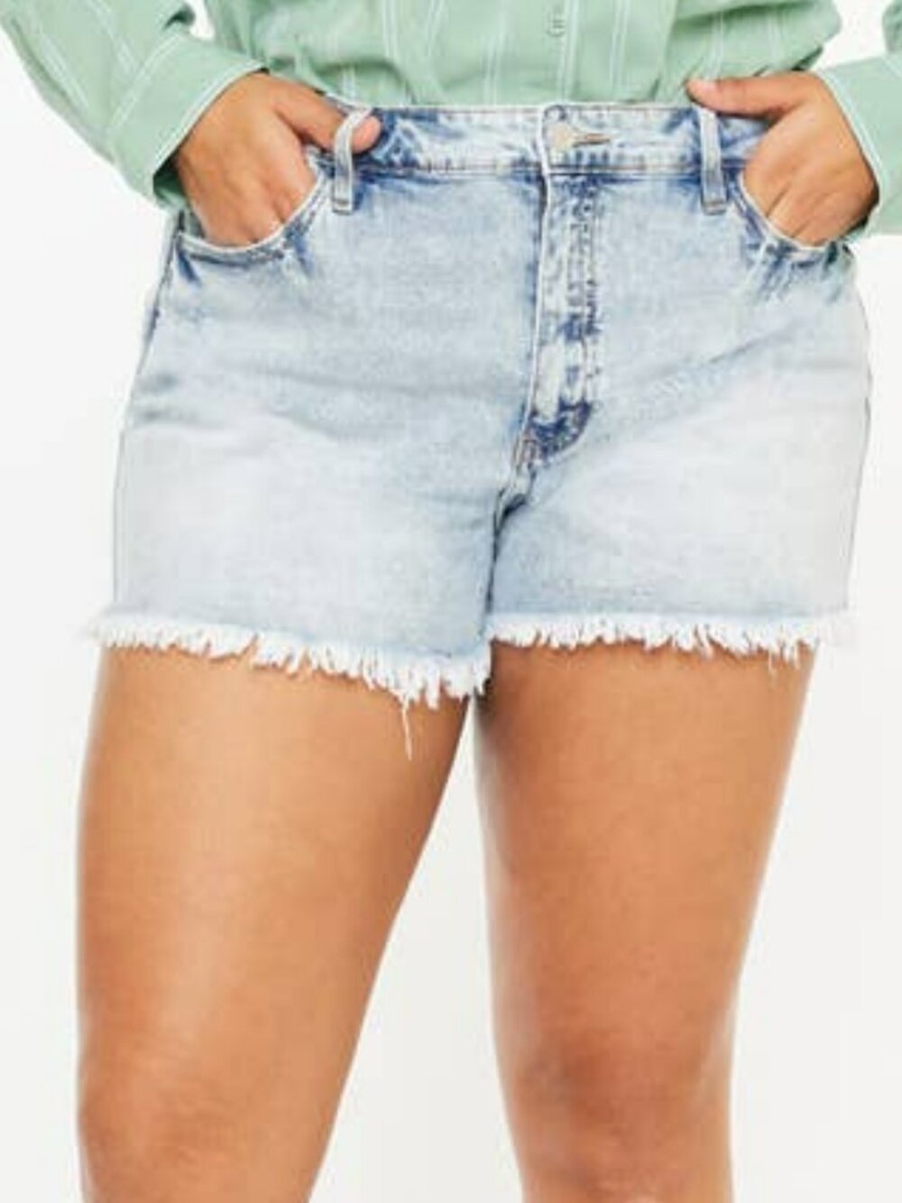 KanCan Mom Fit Plus Size Denim Shorts